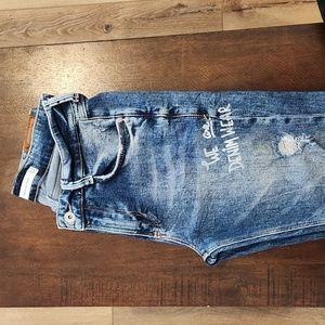 Zara TRF Denim Slim Fit Jeans, Grafitti Slim, Size 8